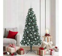 vidaXL Sapin de Noël artificiel pré-éclairé avec ensemble de boules