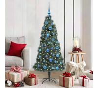 vidaXL Sapin de Noël artificiel pré-éclairé avec ensemble de boules