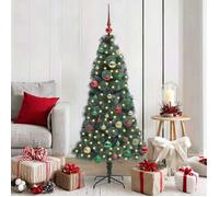 vidaXL Sapin de Noël artificiel pré-éclairé avec ensemble de boules 3396161