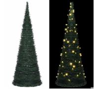 vidaXL Sapin de Noël Artificiel Pré-éclairé avec Guirlandes, Arbre de Noël avec LED, Décoration de Vacances, Ornement de 321524