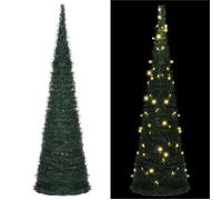 Sapin de Noël artificiel pré éclairé avec guirlandes vert 210cm