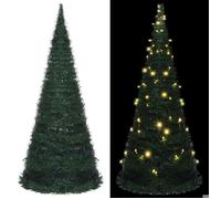 vidaXL Sapin de Noël Artificiel Pré-éclairé avec Guirlandes, Arbre de Noël avec LED, Décoration de Vacances, Ornement de 321523