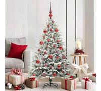 vidaXL Sapin de Noël artificiel pré-éclairé avec set de boules Vert