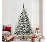 vidaXL Sapin de Noël artificiel pré-éclairé avec set de boules Vert