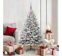 vidaXL Sapin de Noël artificiel pré-éclairé avec set de boules Vert