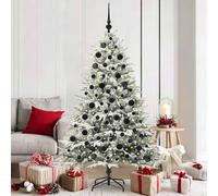vidaXL Sapin de Noël artificiel pré-éclairé avec set de boules Vert