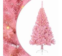 vidaXL Sapin de Noël Artificiel pré-éclairé Rose 120 cm PVC