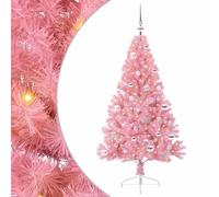 vidaXL Sapin de Noël artificiel pré-éclairé Rose 150 cm PVC