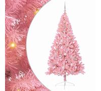vidaXL Sapin de Noël Artificiel pré-éclairé Rose 240 cm PVC, Arbre de Noël Moderne en cône, déco Lumineuse LED pré-éclairée, éclairage de Jardin Festif, intérieur saisonnier