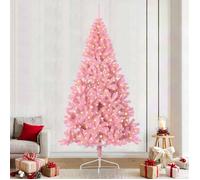 vidaXL Sapin de Noël artificiel pré-éclairé Rose 240 cm PVC 3397098