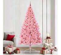 vidaXL Sapin de Noël artificiel pré-éclairé Rose 240 cm PVC 3397102