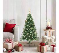vidaXL Sapin de Noël artificiel pré-éclairé Vert 120 cm PVC