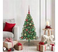 vidaXL Sapin de Noël artificiel pré-éclairé Vert 120 cm PVC