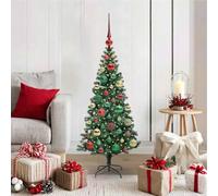 vidaXL Sapin de Noël artificiel pré-éclairé Vert 120cm PVC et métal