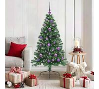 vidaXL Sapin de Noël artificiel pré-éclairé Vert 150 cm PVC