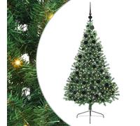 vidaXL Sapin de Noël Artificiel pré-éclairé Vert 180 cm PVC, Arbre de Noël Moderne en cône, déco Lumineuse LED pré-éclairée, éclairage de Jardin Festif, intérieur saisonnier