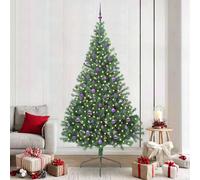 vidaXL Sapin de Noël artificiel pré-éclairé Vert 240 cm PVC