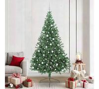 vidaXL Sapin de Noël artificiel pré-éclairé Vert 240 cm PVC