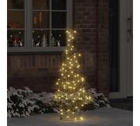 vidaXL Sapin de Noël avec 120 LED Blanc chaud 150 cm Rotin