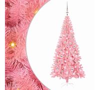 vidaXL Sapin de Noël avec 300 LED avec Support Rose 180 cm PVC, Sapin de Noël Moderne, Ornement Festif Artificiel, déco intérieure, lumières LED Chaleureuses, Affichage Minimaliste