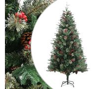 vidaXL Sapin de Noël avec pommes de pin 225 cm