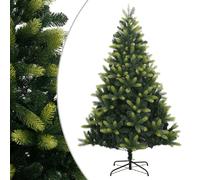 vidaXL Sapin de Noël avec support 240 cm - Vert foncé