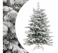 vidaXL Sapin de Noël charnières 120 cm - Neige floquée