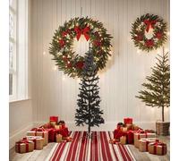 vidaXL Sapin de Noël étroit – Noir – 150 cm