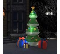 vidaXL Sapin de Noël Gonflable LED - Multicolore 240 cm