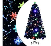 vidaXL Sapin de Noël LED 120 cm - Noir