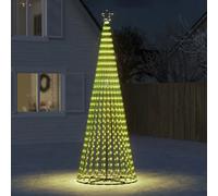 vidaXL Sapin de Noël à LED 688 LED blanc chaud 300 cm, décoration de Noël, lumière LED, lumière de Noël extérieure, cône de 358068 Blanc G