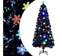 vidaXL Sapin de Noël LED et flocons de neige - 180 cm