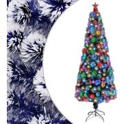 vidaXL Sapin de Noël LED Fibre Optique - 210 cm