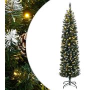 vidaXL Sapin de Noël artificiel mince 300 LED 210 cm 3315781