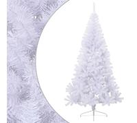 vidaXL Sapin de Noël moitié - 210 cm - Blanc