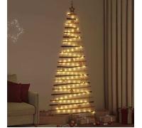 vidaXL Sapin de Noël Naturel 210 cm Bois de frêne massif 42020262