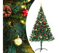 vidaXL Sapin de Noël pré-éclairé avec Boules 150 cm
