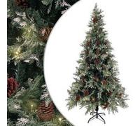 vidaXL Sapin Pommes de Pin LED 225 cm