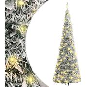 vidaXL Sapin escamotable 150 LED - Neige floquée