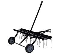 vidaXL Scarificateur pour Tondeuse Autoportée Déchaumeuse de Pelouse Tracteur à Gazon Tracteur de Pelouse Râteau à Gazon Jardin Extérieur 100 cm