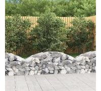 vidaXL Panier de gabion arqué 150x30x40/60 cm fer galvanisé pour jardin 153442