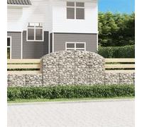 vidaXL Panier de gabions arqué pour jardin 200x50x120/140 cm fer galvanisé