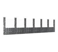 Vidaxl Panier De Gabion En Forme De U Avec 7 Poteaux Fer 740x20x200 Cm