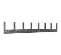 vidaXL Panier de gabion en U avec 8 poteaux en fer 860x20x150 cm