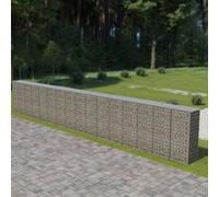 vidaXL Schanskorfmuur met deksels 900x50x150 cm gegalvaniseerd staal143589 G