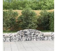 vidaXL Schanskorven 10 st gewelfd 300x50x40/60 cm gegalvaniseerd ijzer3146655 G