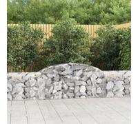 vidaXL Schanskorven 12 st gewelfd 300x30x60/80 cm gegalvaniseerd ijzer3146495 G