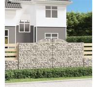 vidaXL Schanskorven 12 st gewelfd 300x50x140/160 cm ijzer3146747 G