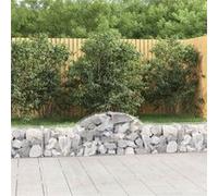 vidaXL Schanskorven 14 st gewelfd 200x30x40/60 cm gegalvaniseerd ijzer3146059 G