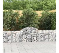 vidaXL Schanskorven 14 st gewelfd 200x30x60/80 cm gegalvaniseerd ijzer3146080 G